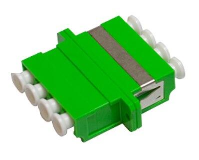 ADA-LCQUADGREEN-W Fiberworks AS 6918275 Adapter SM LC/APC-QUAD Gr&#248;nn Med flens, metall klips, keramisk hylse